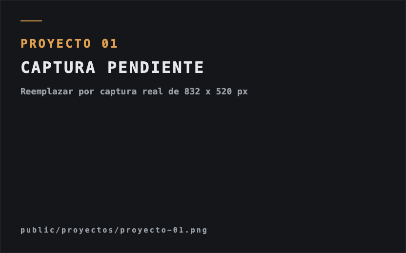 Captura pendiente del primer proyecto